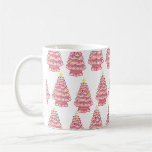 Rosa Keramik Xmas Bäume Kaffee Tasse