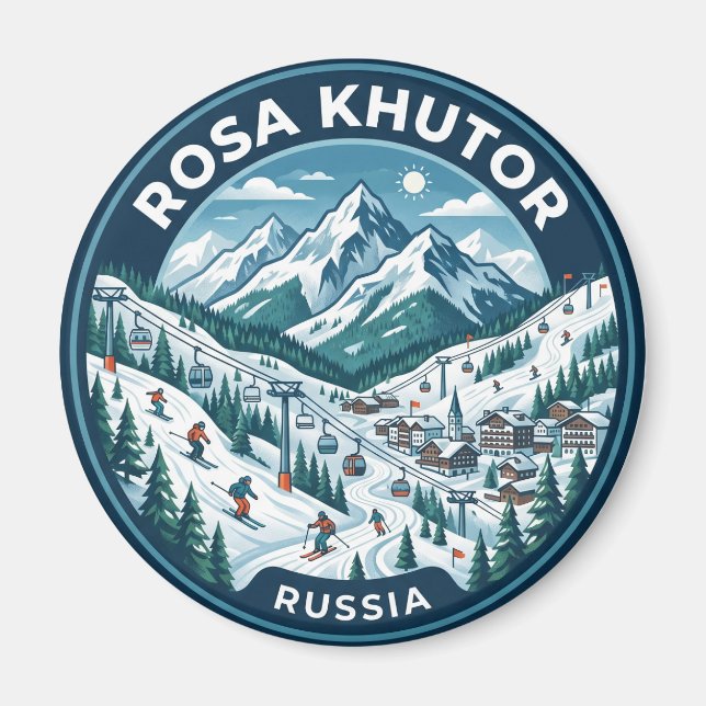 Rosa Khutor Alpin Resort Russland Magnet (Vorne)