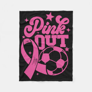 Rosa Kick For A Cure Fußball Brustkrebs Pink Fleecedecke