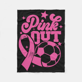 Rosa Kick For A Cure Fußball Brustkrebs Pink Fleecedecke