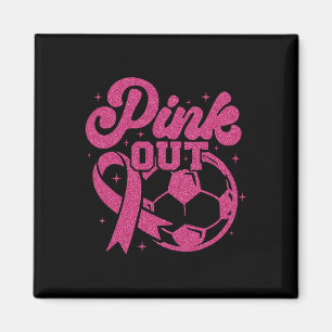 Rosa Kick For A Cure Fußball Brustkrebs Pink Magnet
