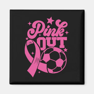 Rosa Kick For A Cure Fußball Brustkrebs Pink Magnet