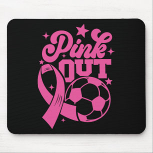 Rosa Kick For A Cure Fußball Brustkrebs Pink Mousepad