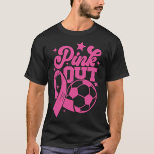 Rosa Kick For A Cure Fußball Brustkrebs Pink T-Shirt