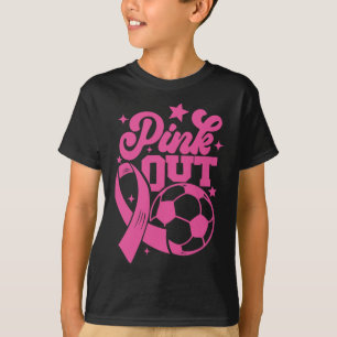 Rosa Kick für eine Heilung Fußball Brustkrebs Rosa T-Shirt