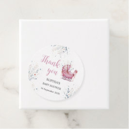 Rosa Kinderwagen Geschenkanhänger