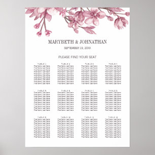 Rosa Kirschblossom Blumenzettel Poster