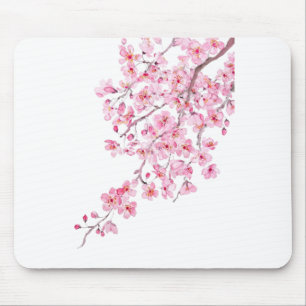 rosa Kirschblüten-Aquarell 2020 Mousepad
