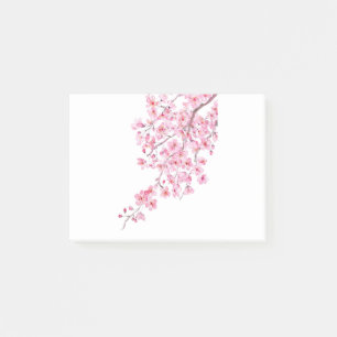 rosa Kirschblüten-Aquarell 2020 Post-it Klebezettel