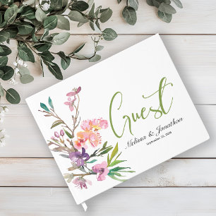 Rosa Kirschblüten Blumen Elegante Hochzeit Gästebuch