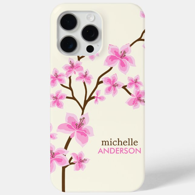 Rosa Kirschblüten Case-Mate iPhone Hülle (Rückseite)