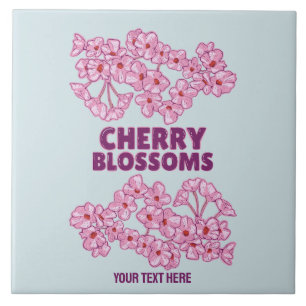 Rosa Kirschblüten Fliese