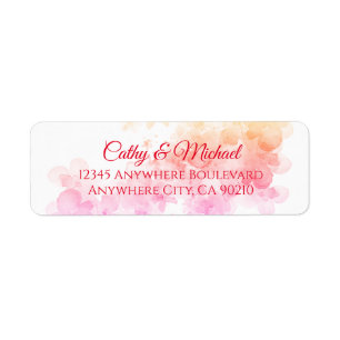 Rosa Kirschblüten-Hochzeit-Rücksendeadresse