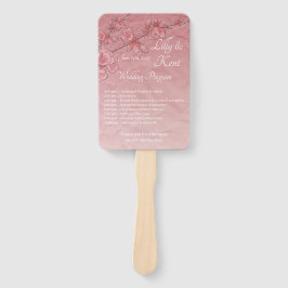 Rosa Kirschblüten Hochzeitsprogramm Fans Fächer