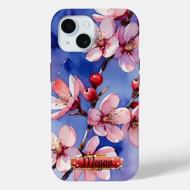 Rosa Kirschblüten Night iPhone / iPad Gehäuse Case-Mate iPhone Hülle (Rückseite)