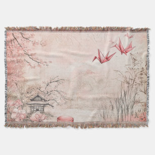 Rosa Kirschblüten-Serenitätslandschaft (1) Decke
