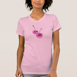 Rosa Kirschen, süße Früchte, Glitter T-Shirt