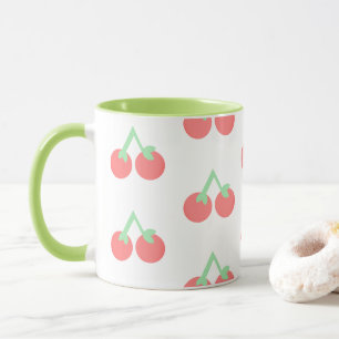 Rosa Kirschenmuster Tasse