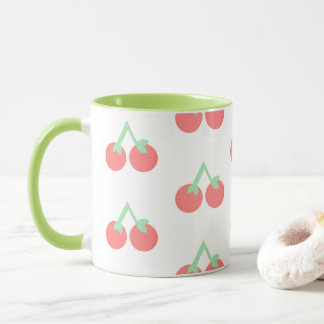 Rosa Kirschenmuster Tasse