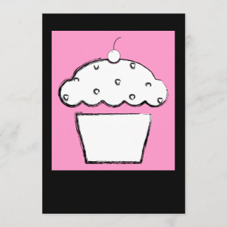 rosa Kirschkleiner kuchen Einladung