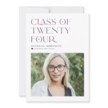 Rosa Klasse 2024 Moderner Minimalistischer Abschlu