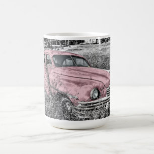 Rosa Klassiker Auto Kaffeetasse