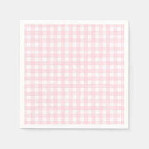 Rosa klassischer Gingham Serviette