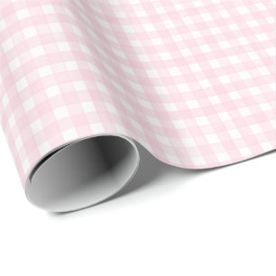 Rosa Klassisches Gingham Geschenkpapier