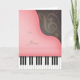 Rosa Klavier-Mutter oder Oma Muttertags-Geschenk i Karte