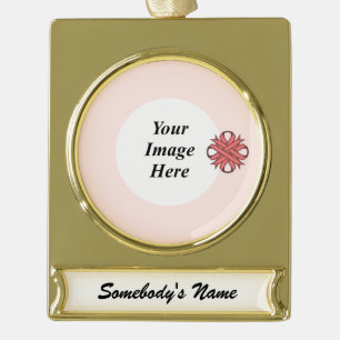 Rosa Kleber-Multifunktionsvorlage von Kenneth Yonc Banner-Ornament Gold