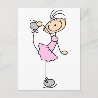 Rosa Kleid Abbildung Skater T - Shirt und Geschenk Postkarte
