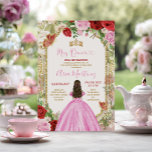Rosa Kleid Rote Blume Prinzessin Gold Mis Quince Einladung<br><div class="desc">Rosa Kleider Prinzessin Quinceañera Einladung Mexikanische Rote Blume 16. Geburtstag Mis Quince Gold Crown 15 Anos laden</div>