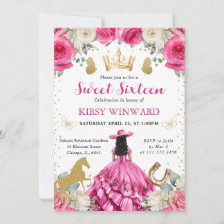 Rosa Kleid Schwarzes Haar Western Prinzessin Sweet Einladung