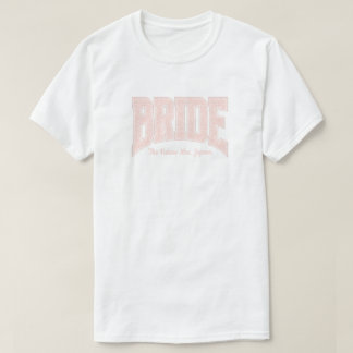 Rosa Kleine Florale Braut Verlobung T-Shirt