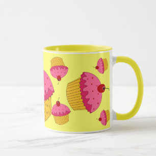 Rosa kleine Kuchen Tasse