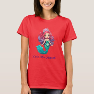 Rosa kleine Meerjungfrau Prinzessin Regenbogen far T-Shirt