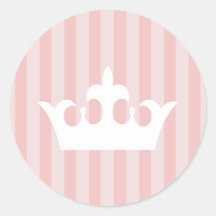 Rosa kleine Prinzessin Crown Striped Baby