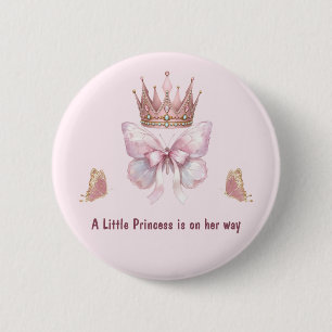 Rosa kleine Prinzessin ist auf dem Weg Button