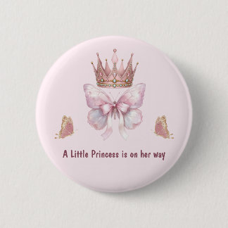 Rosa kleine Prinzessin ist auf dem Weg Button