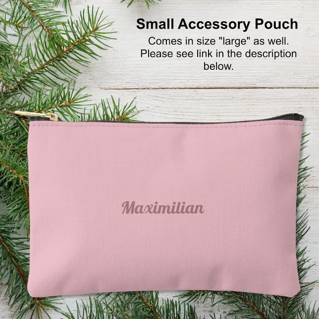 Rosa - Kleiner, fest angebrachter Beutel (Small Accessory Pouch - Pink - Solid by Leapfroglisics Shop)
