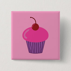 Rosa kleiner Kuchen Button