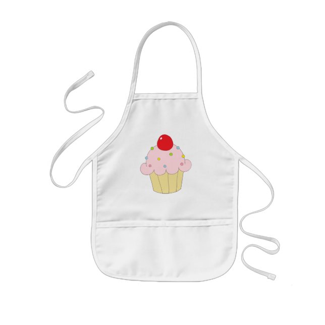 Rosa kleiner Kuchen Kinderschürze (Vorne)