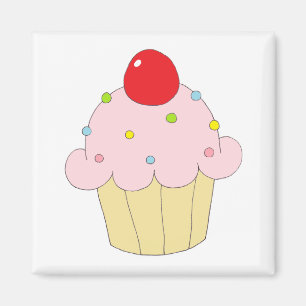 Rosa kleiner Kuchen Magnet