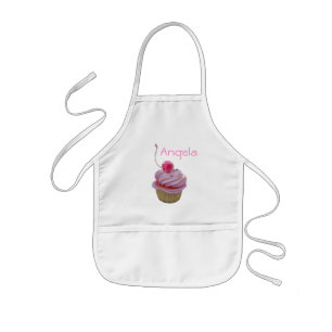 Rosa kleiner Kuchen und Herzen Kinderschürze
