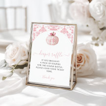 Rosa Kleiner Kürbis-Schleifen-Windeln-Raffle-Baby-