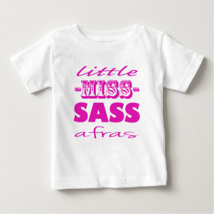 Rosa kleines Fräulein Sassafras Baby T-shirt