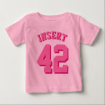 Rosa Kleinkind | Sports Jersey Baby T-shirt<br><div class="desc">Rosa Kleinkind | Sports Jersey Design ・ Kleinkind Long Sleeve T - Shirt</div>