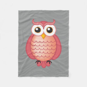 Rosa kluge Eule Fleecedecke