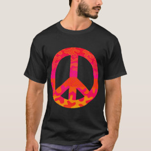Rosa Klumpen Friedenssymbol T-Shirt