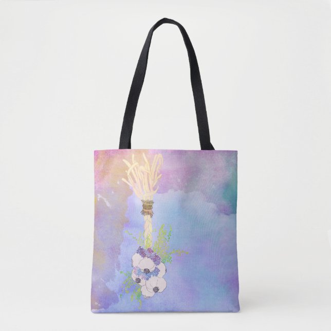 Rosa Knoblauch-Borten-Taschen-Tasche (Vorderseite)